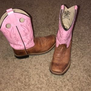 Pink Old West cowgirl boots